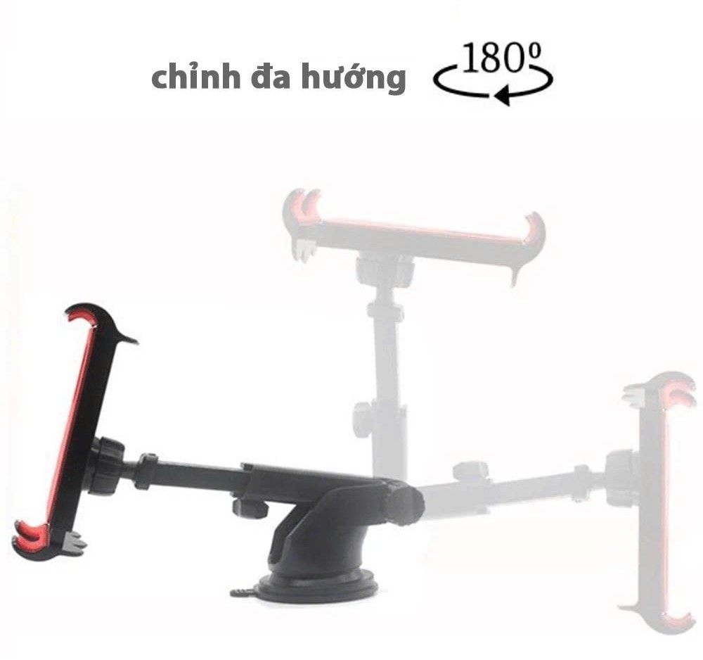 Giá Đỡ iPad, Máy Tính Bảng Trên Xe Hơi Hít Chân Không Cao Cấp - iPad Holder For Car- Hàng nhập khẩu
