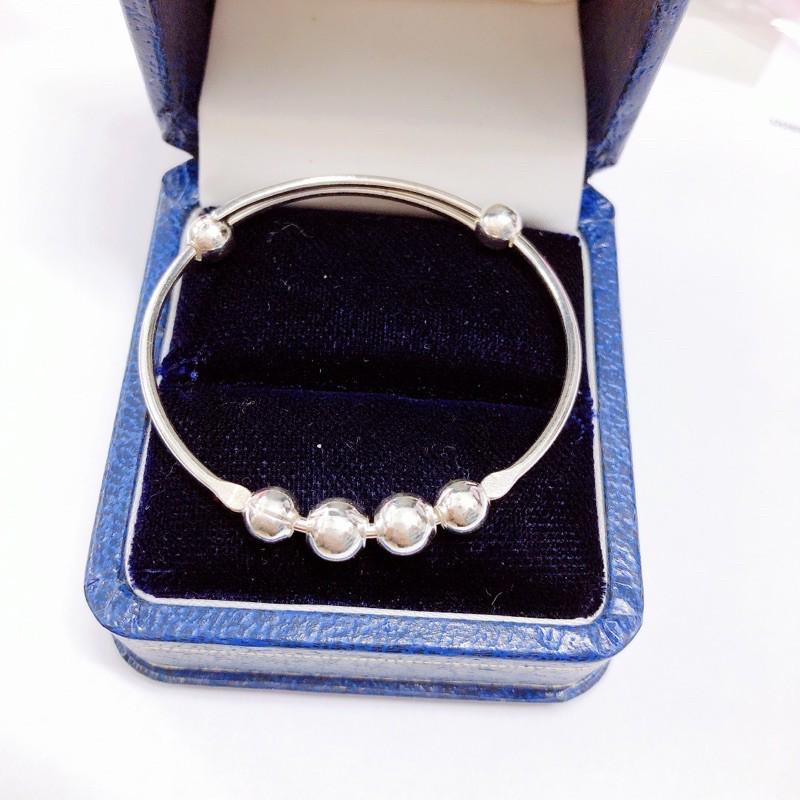 Vòng tay trẻ em bạc ta, lắc tay bé trai bé gái, vòng tay bibi silver