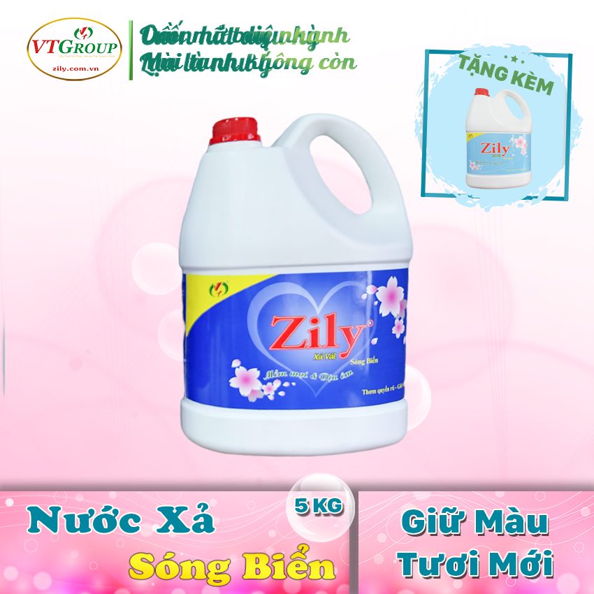 Nước xả vải Zily 4.7Kg (3 chai/ Thùng) - Tặng 1 NG KH 3.8KG