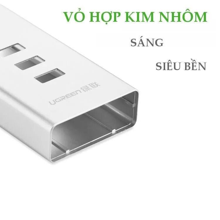 Ugreen UG30234CR126TK 50CM Màu Trắng Bộ chia Hub USB 3.0 ra 4 cổng usb 3.0 cao cấp - HÀNG CHÍNH HÃNG