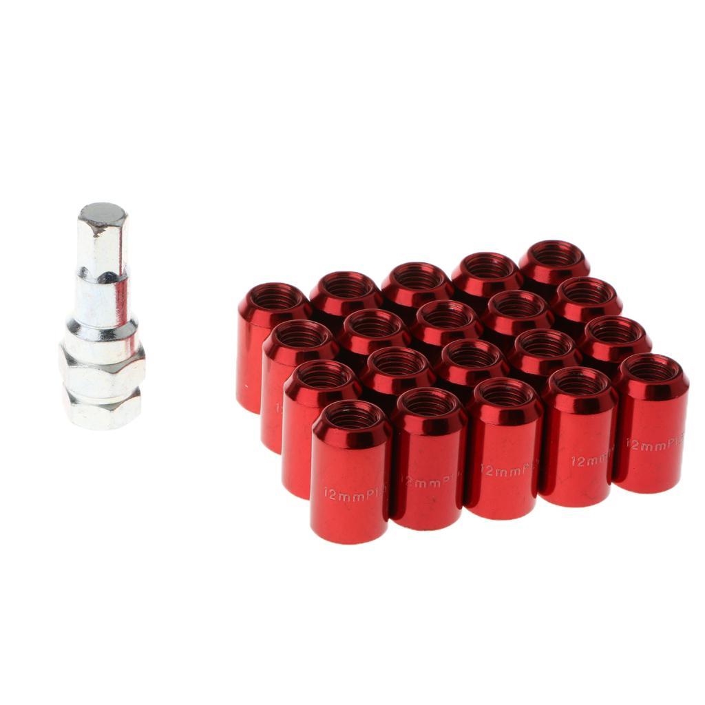20 Pieces Universal M12x1.5MM Wheel Rim Lug Nuts for Removal