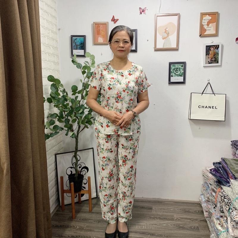Bộ Lanh Trung Niên Vải Việt Thắng Mát, Mềm, Nhẹ, Bộ Tole Cho Mẹ