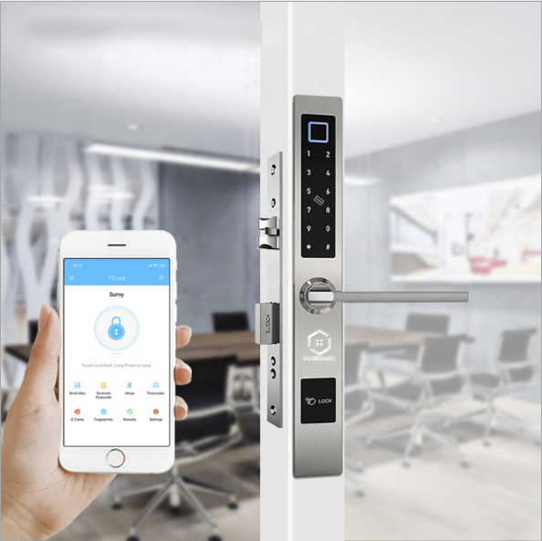 Khóa vân tay Smart Lockdoor Homesheel L3 MÀU ĐEN