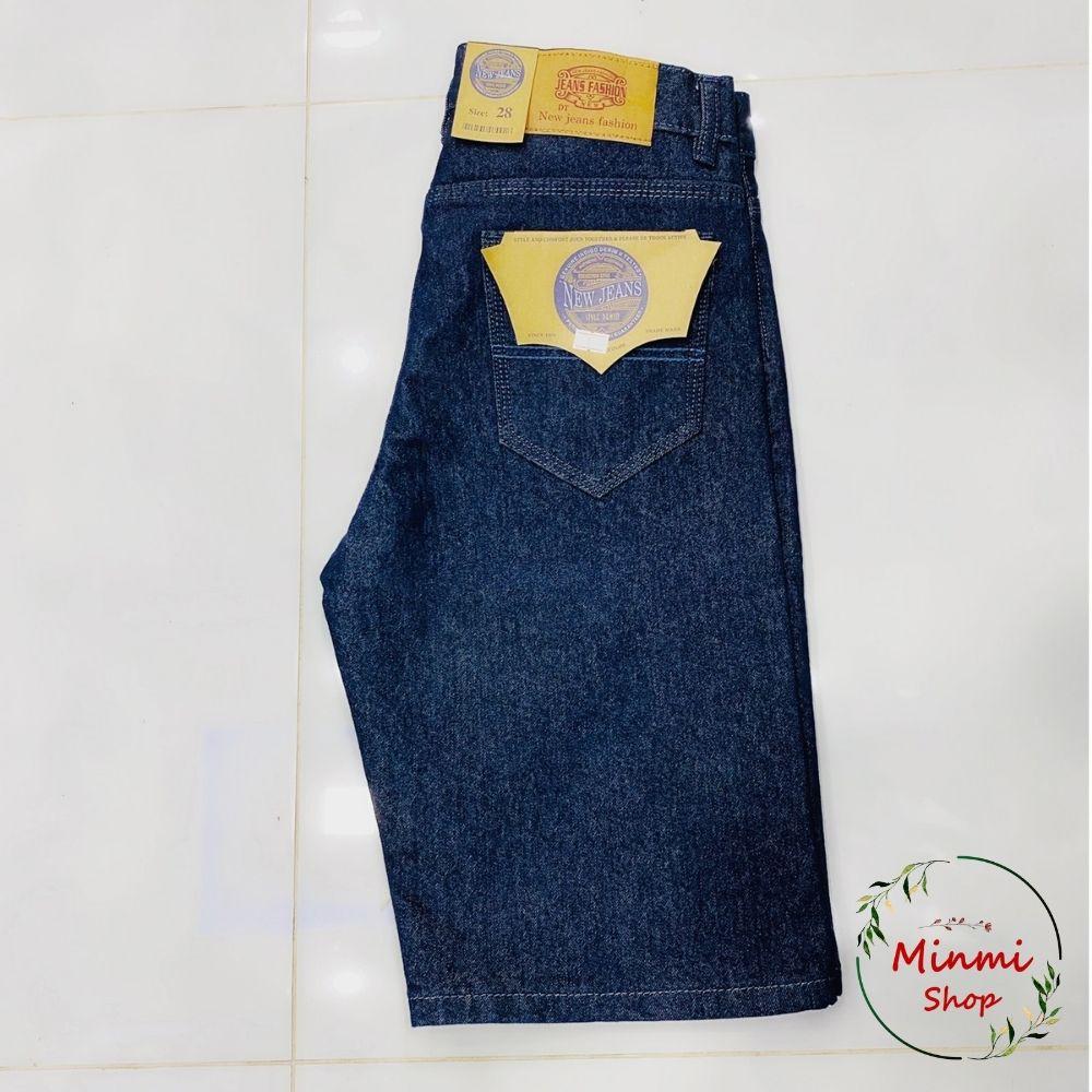 Quần Sọt Jean Nam Bigsize Màu Xanh Đen Quần Short Jean Sọt Rin Nam Ống Suông