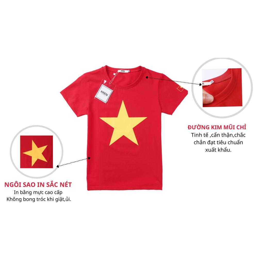 (Big size ngoại cỡ) Áo cờ đỏ sao vàng Việt Nam, chất đẹp 100% cotton thoáng mát mềm mịn