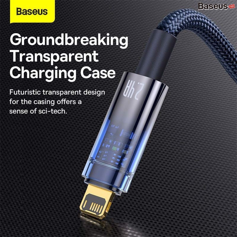 Cáp Sạc iPhone Tự Ngắt Gen2 Baseus Explorer Series dùng cho iPhone (Auto Power-Off, 2.4A Fast Charging &amp; Data Cable) Hàng chính hãng