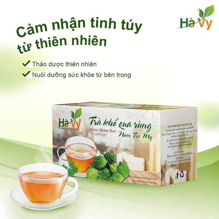 Combo Trà Rau Má Rừng, Trà Dây, Trà Khổ Qua Rừng Nam Trà My Hà Vy hỗ trợ làm đẹp da, hỗ trợ tiêu hoá hiệu quả (set 3 hộp trà túi lọc)