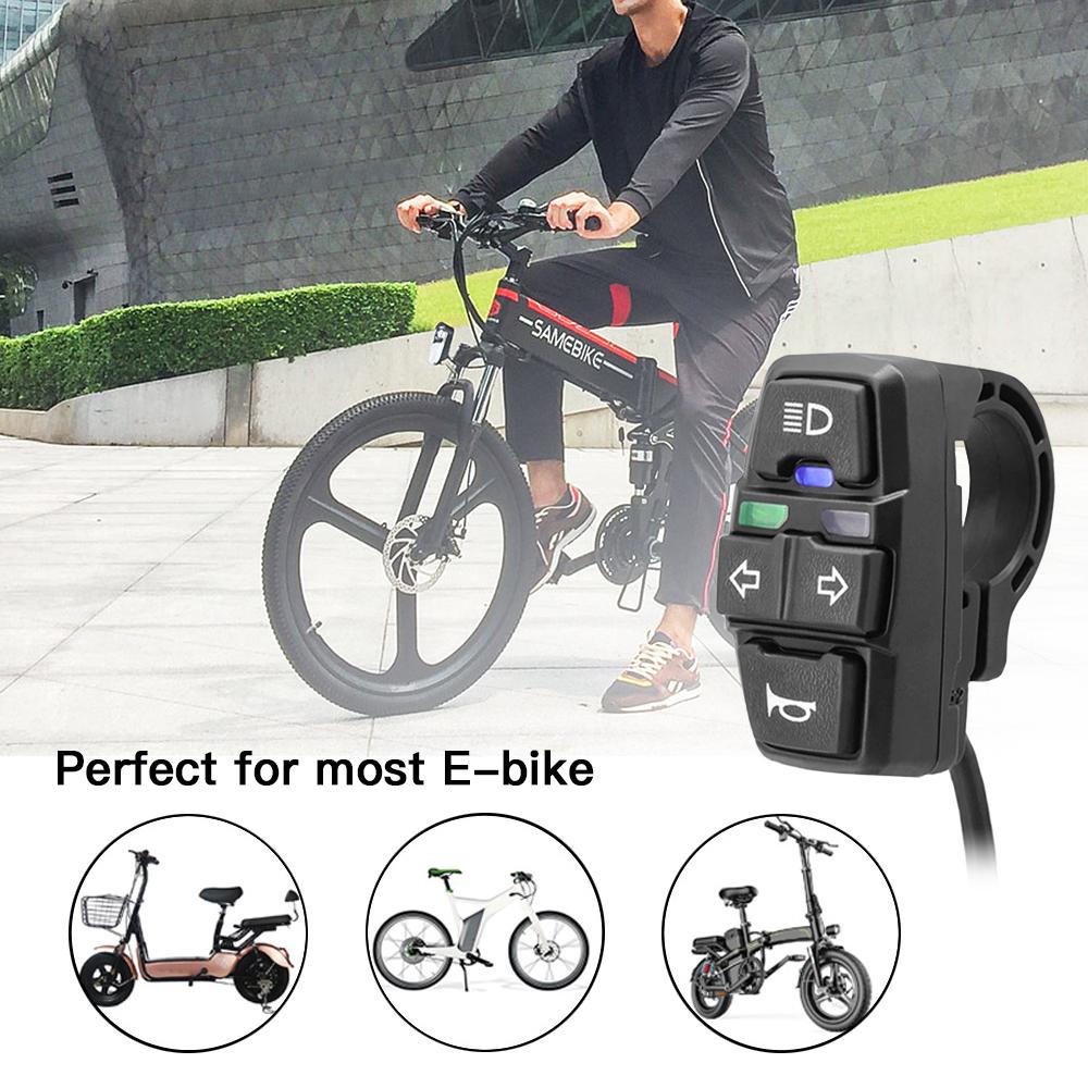 Đèn Pha 3 Trong 1 E-Bike Kèm Công Tăc Đèn Xi Nhan Và Kèn Xe