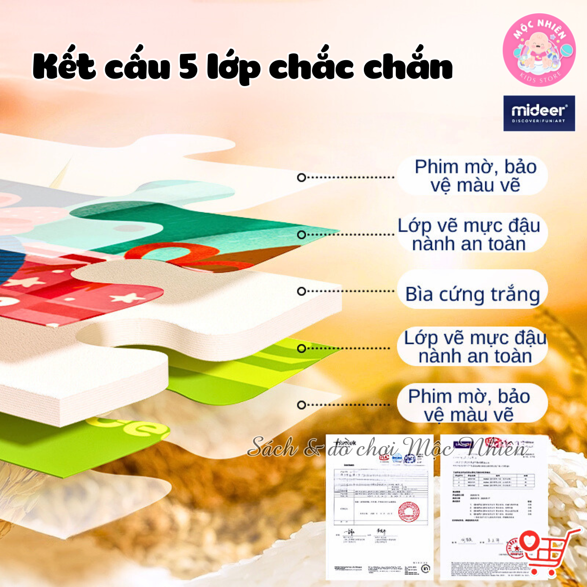 Đồ chơi xếp hình puzzle Mideer - Level 2 Animal (03 tranh 09-12-16 mảnh ghép)