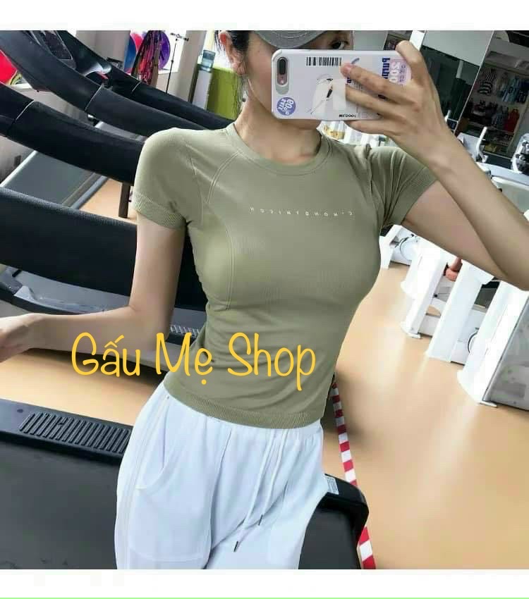 ÁO TẬP GYM YOGA NỮ - ÁO CỘC TAY C’MON