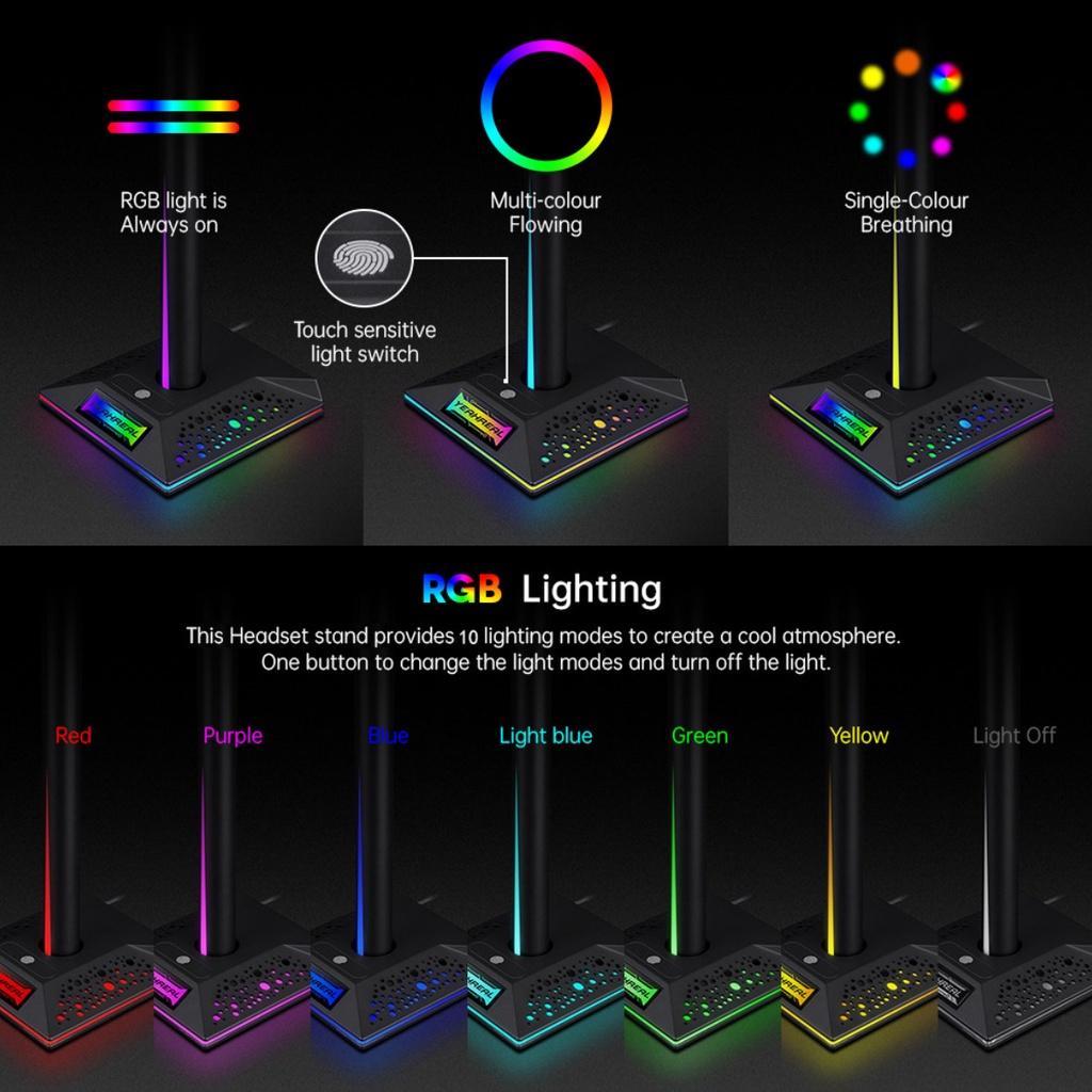 Đế Treo Tai Nghe RGB HEADSET STAND Y.REAL