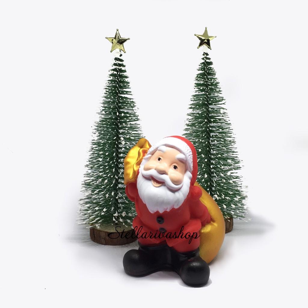 Mô hình cây thông Noel 15cm trang trí tiểu cảnh, terrarium Giáng Sinh quà tặng trang trí