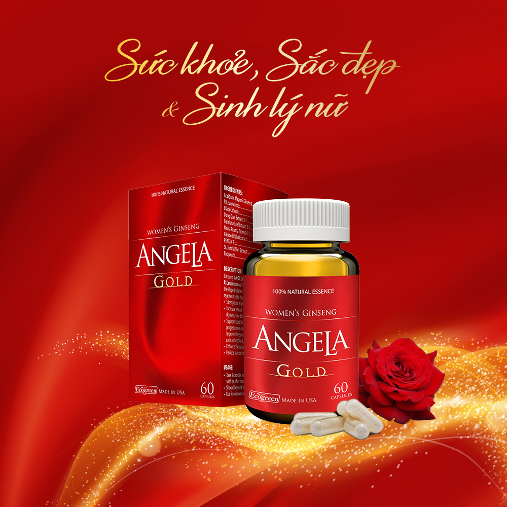 Combo 2 hộp ANGELA GOLD tăng cường sinh lý nữ 60 viên tặng 1 hộp RITANA 15 viên