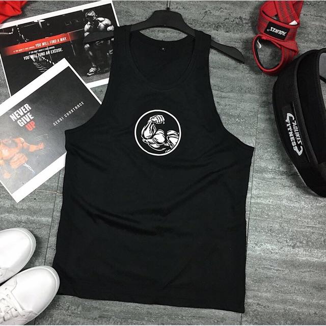 Áo thun tanktop ba lỗ hình gym chuẩn gym