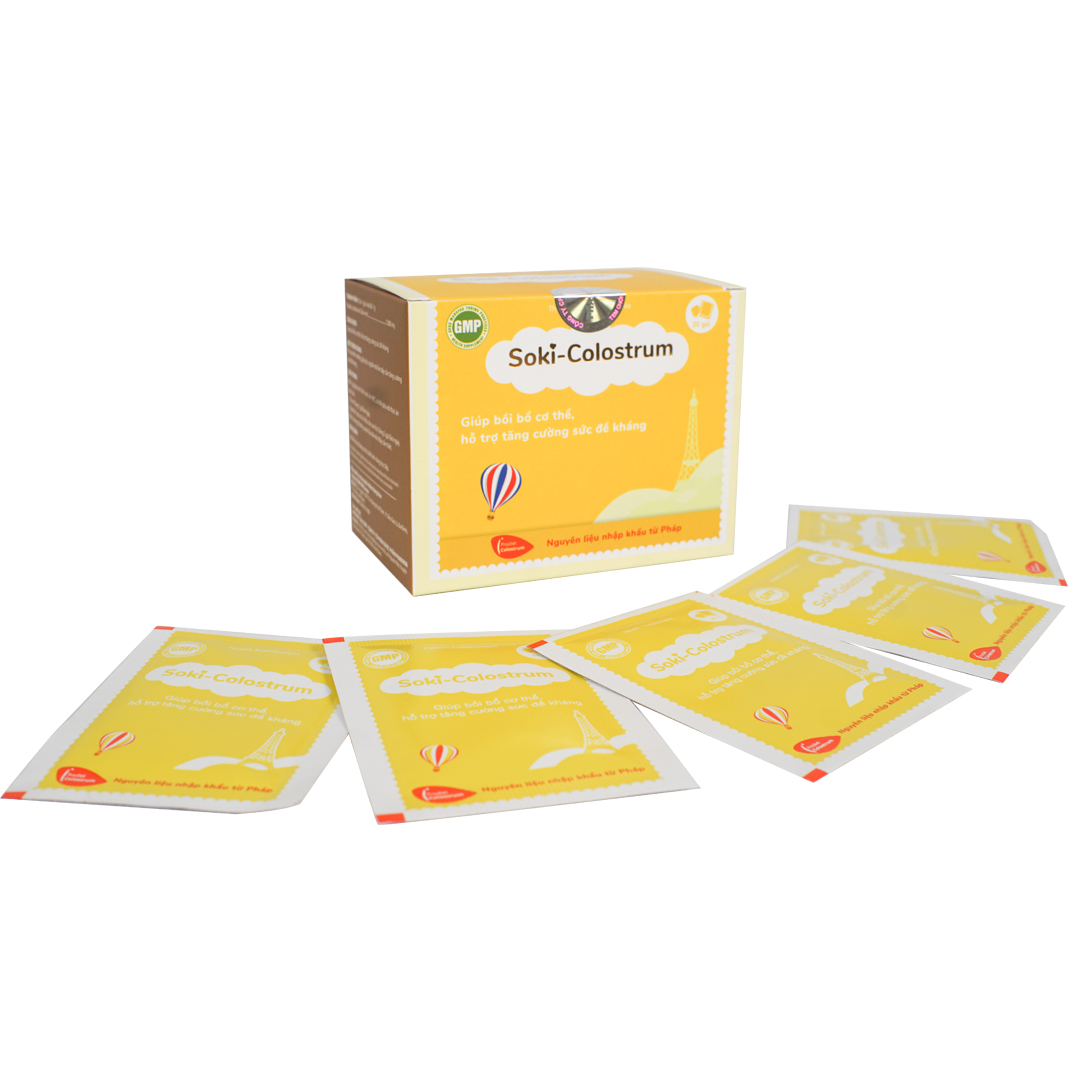 SOKI COLOSTRUM - TĂNG CƯỜNG ĐỀ KHÁNG CHO TRẺ