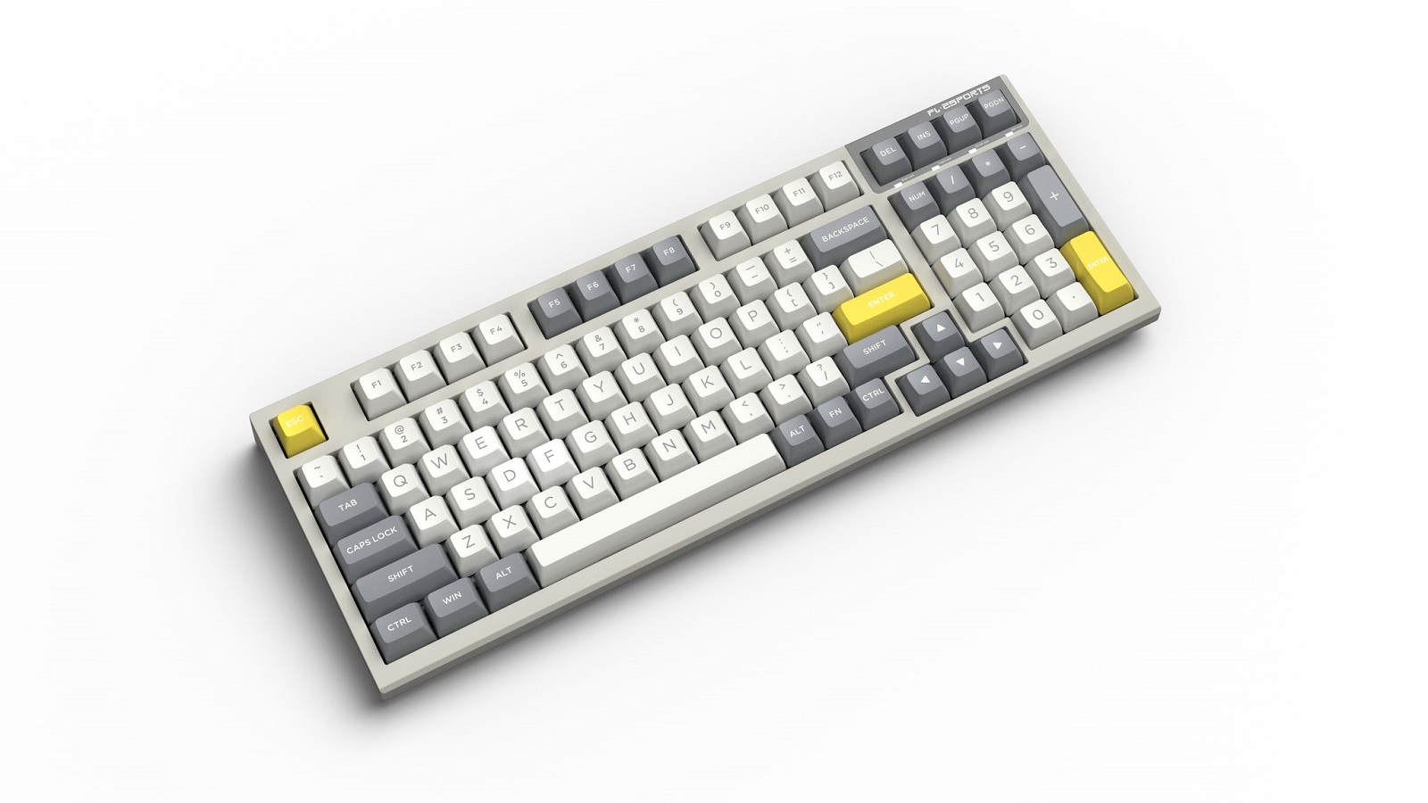 Bàn phím cơ FL-Esports FL980SAM Grey White 3 MODE - Hàng chính hãng