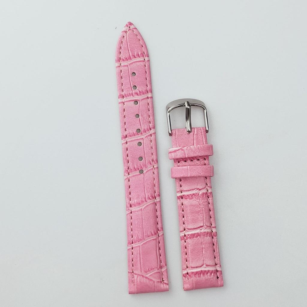 Dây da đồng hồ P26 dập vân cá sấu không thấm nước size 14 16 18 20 22 24mm Phụ kiện đồng hồ