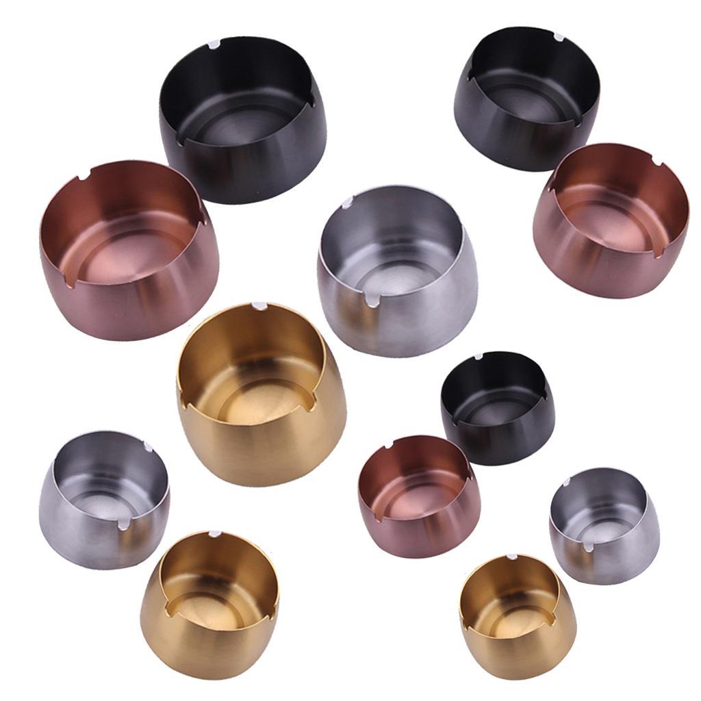 Windproof Ashtray Stainless Steel Cigar Ash Tray for Home Office