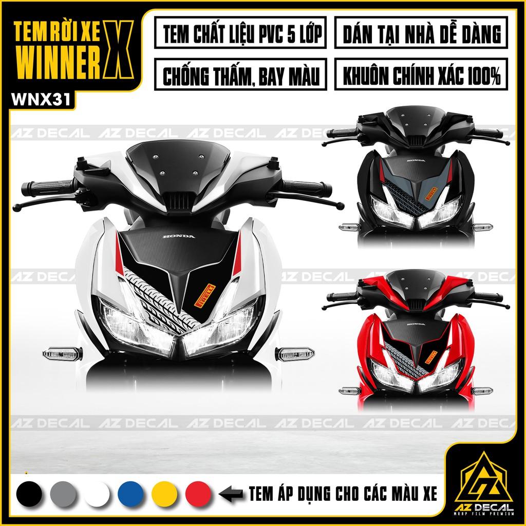 Tem Rời Xe Winner X Mẫu Pirelli | WNX31 | Decal Chế Xe Máy Cắt CNC Khuôn Sẵn Chất Liệu PVC Cao Cấp