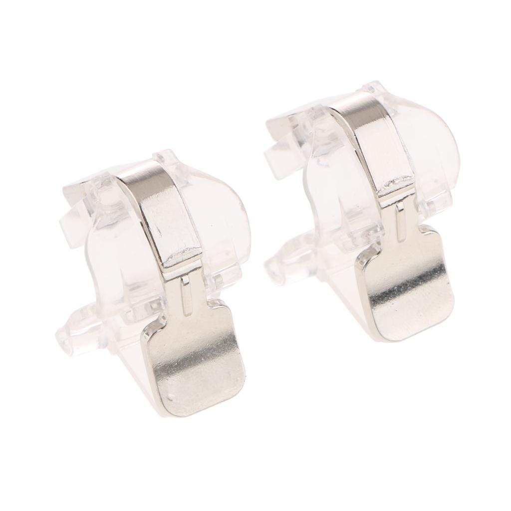 2 Pieces Phone Eat Chicken Game Handle Button Keys Transparent-S4 Back Metal