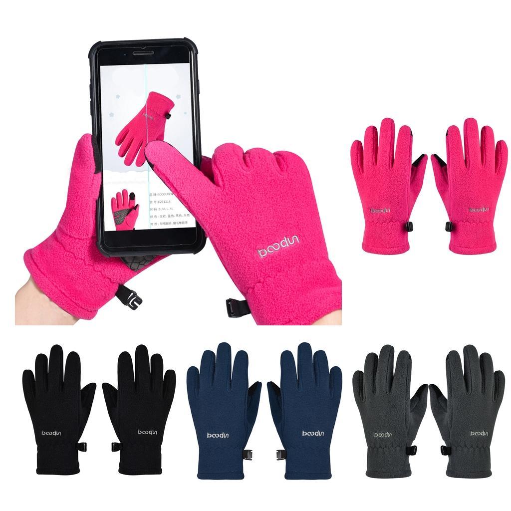Windproof Kids Cycling Gloves Winter Warm Bike Full Finger Gloves
