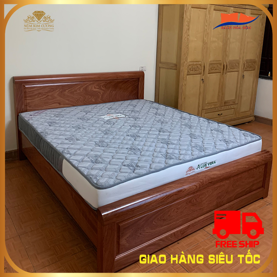 Đệm cao su non Kim Cương Aloe Vera Flex tinh chất lô hội, cao 14-17-20cm.