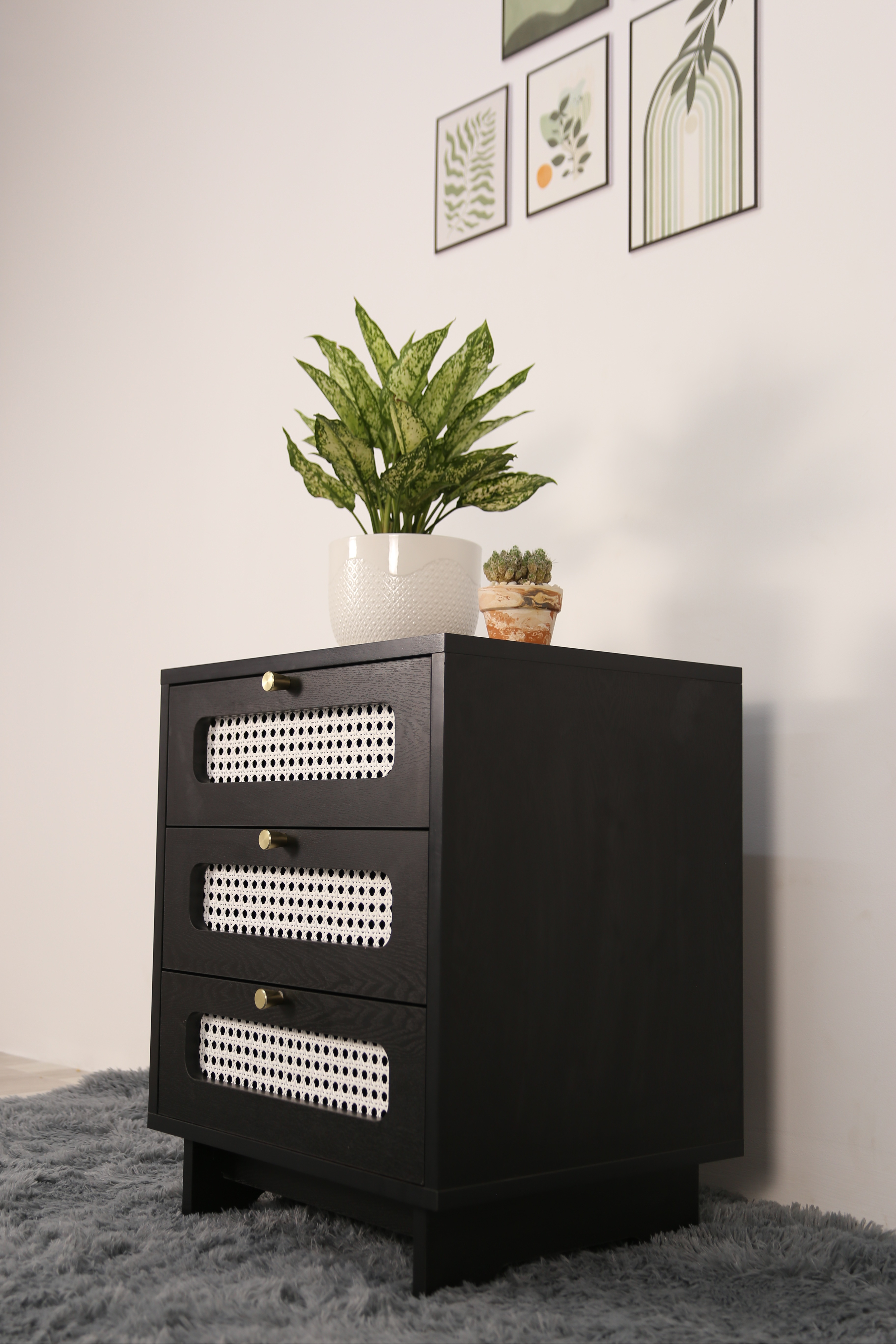 [Happy Home Furniture] MEYDAN, Táp đầu giường 3 ngăn , 48cm x 40cm x 60cm ( DxRxC), THK_077