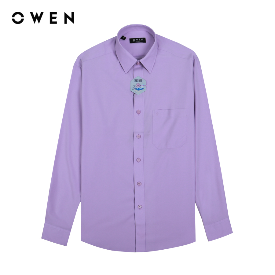 OWEN - Áo sơ mi nam Dài tay form Regular Fit chất liệu Nano 1 màu - AR22303DT