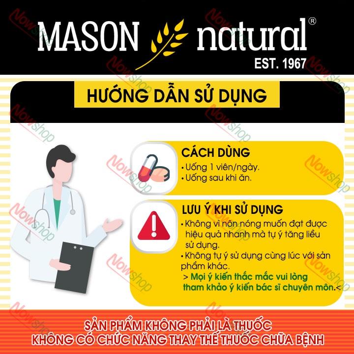 Viên uống Mason Natural CoQ10 30mg hỗ trợ sức khỏe bổ tim mạch giúp giảm cholesteron máu ổn định huyết