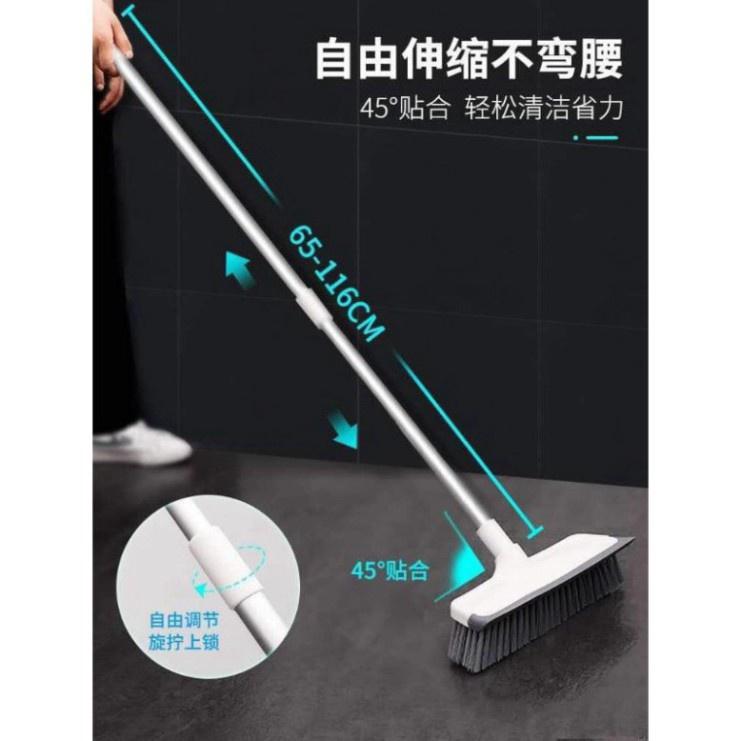 Chổi Cọ Sàn Gạt Nước Nhà Tắm Đa Năng 2 trong 1 Cán Dài INOX Cực Tiện Lợi Chà Mọi Ngóc Ngách Trong Nhà Tắm