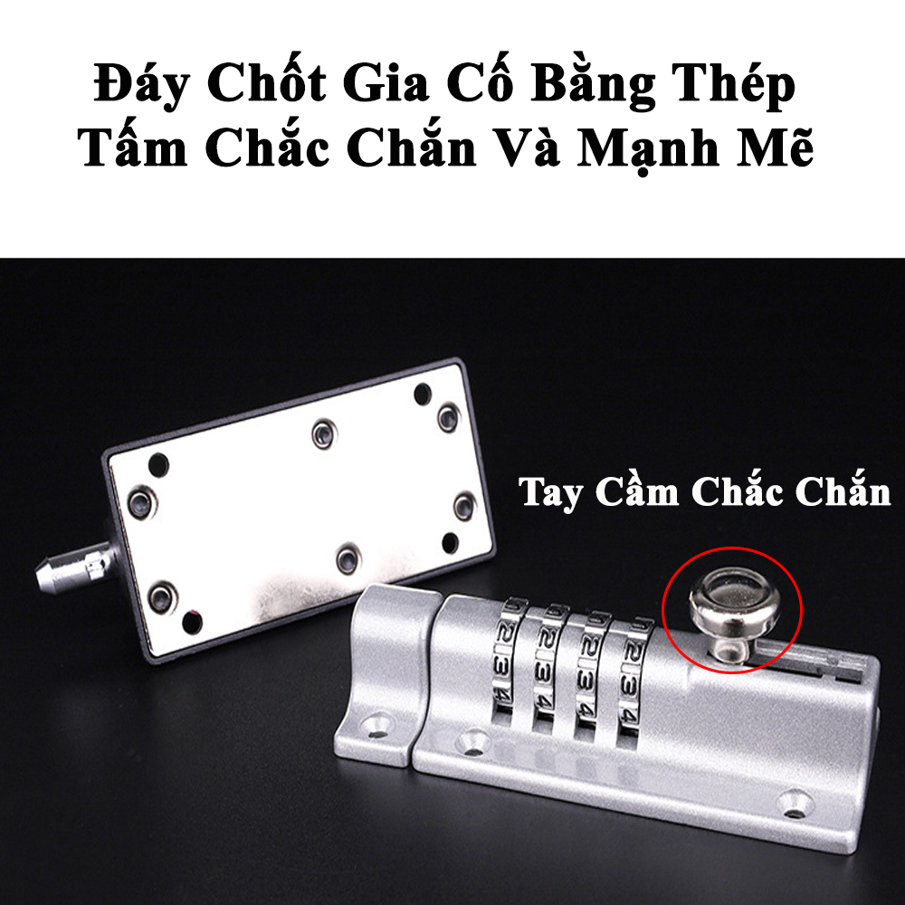 Chốt Cửa Khóa Số Mật Khẩu Cơ KUNBE An Toàn Chắc Chắn