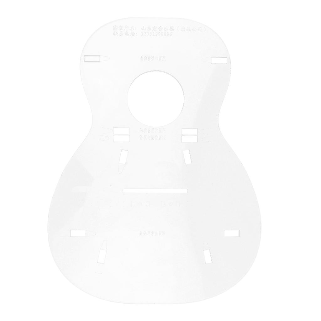 23inch Transparent Ukulele Uke Acrylic Body Template for Guitar DIY