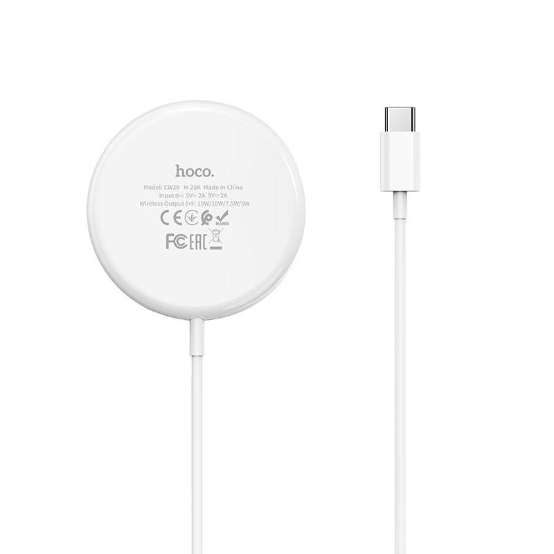 Sạc Không Dây Hoco -Sạc Không Dây Từ Tính 15W Hoco CW29 Cho Iphone - hàng Chính Hãng