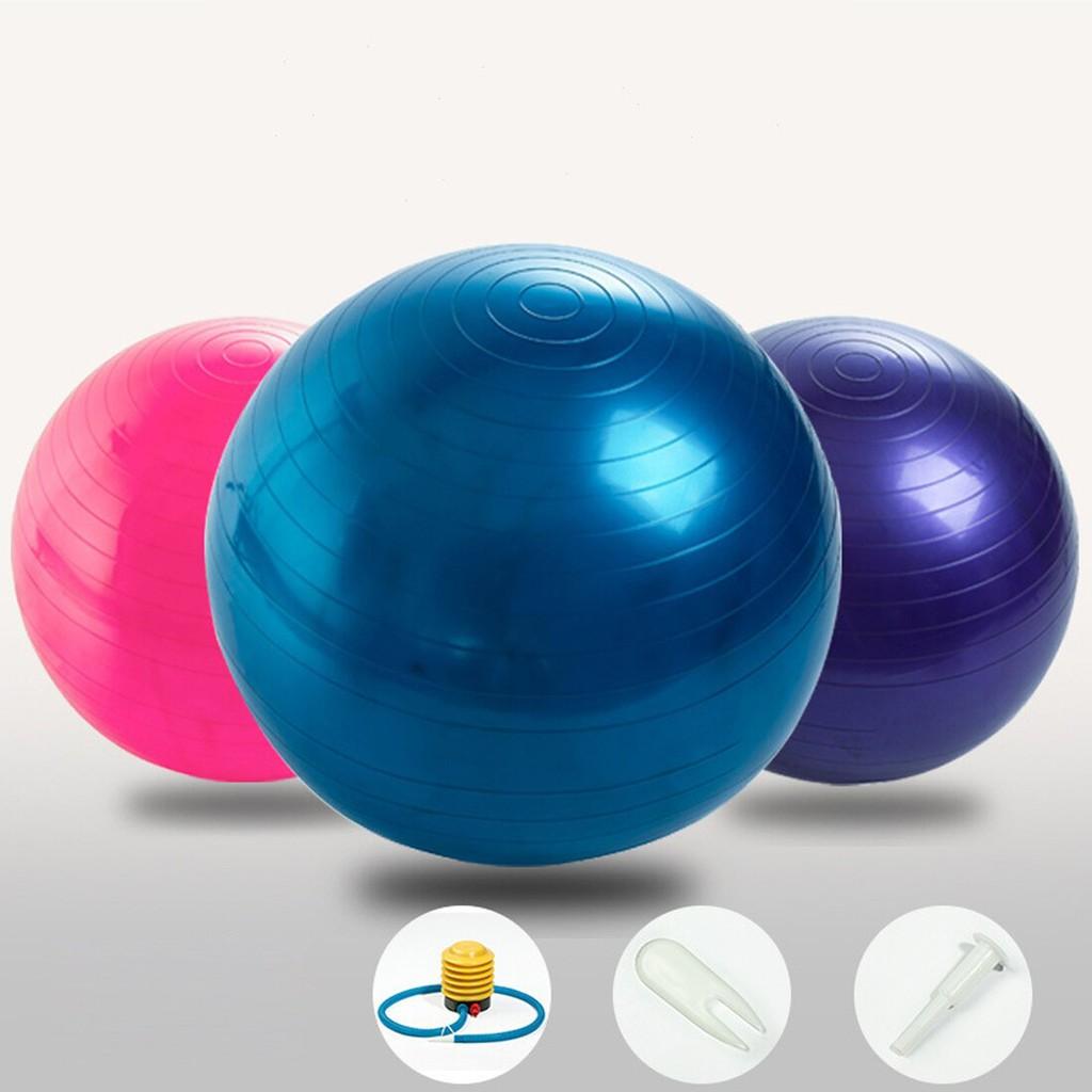 Bóng Tập Yoga, Gym 65cm Loại Trơn Cao Cấp dày 2mm siêu bền chống nổ YO33