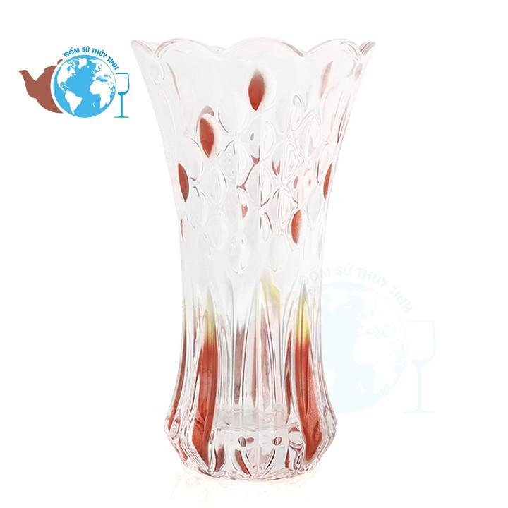 Bình bông lọ hoa thủy tinh màu 30CM MÀU ngẫu nhiên