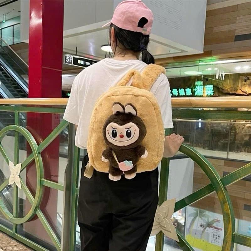 Balo Labubu size 35 balo đi học đi chơi balo mầm non cấp 1 labubu thú lồi chất mềm