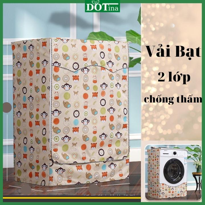 Áo Trùm Vỏ Bọc Máy Giặt Cửa Ngang Siêu Bền Vải Bạt Cao Cấp Loại Dày Chống Thấm Nước