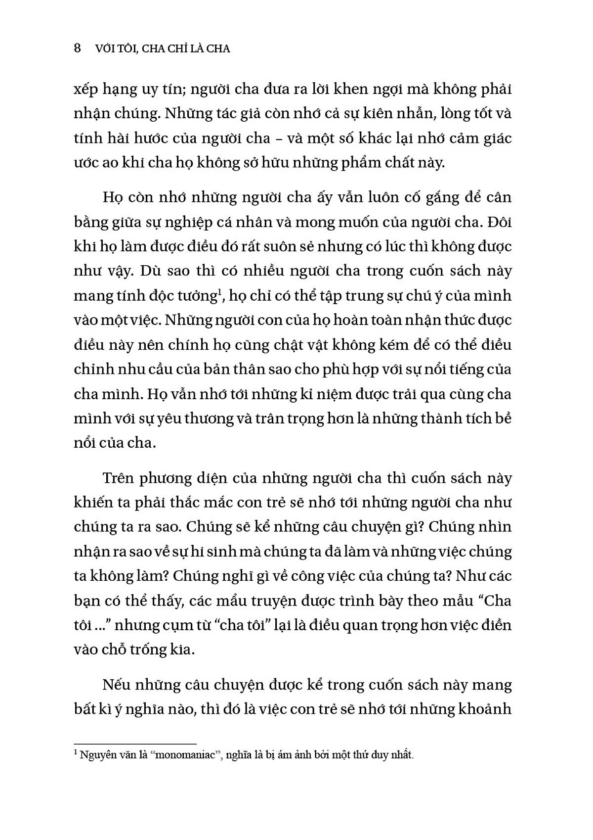 Với Tôi Cha Chỉ Là Cha - Những Câu Chuyện Trưởng Thành Cùng Người Cha Nổi Tiếng