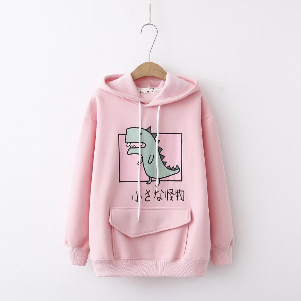 Áo Khoác Hoodie    Áo Khoác Nỉ Hoodie Khủng Long Cute (nhiều màu) mẫu hoodie mới nhất 2020