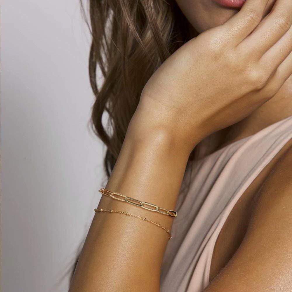 Vòng đeo tay vàng tinh tế của phụ nữ, vòng đeo tay có thể điều chỉnh bằng vàng 14k