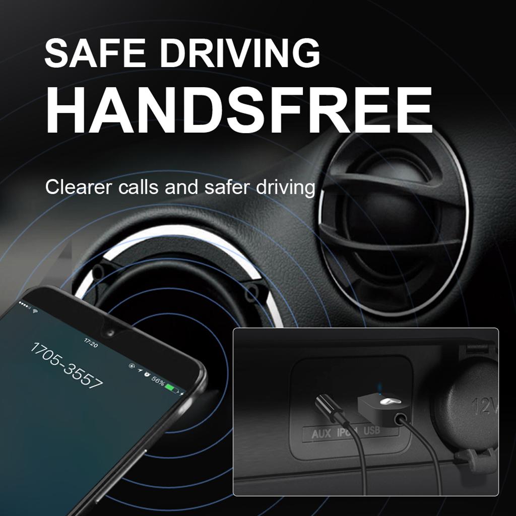 Bluetooth Receiver Car Kit Portable  AUX Adapter 3.5mm Stereo Output Bluetooth 5.0 A2DP for Home Audio Music Streaming Sound System