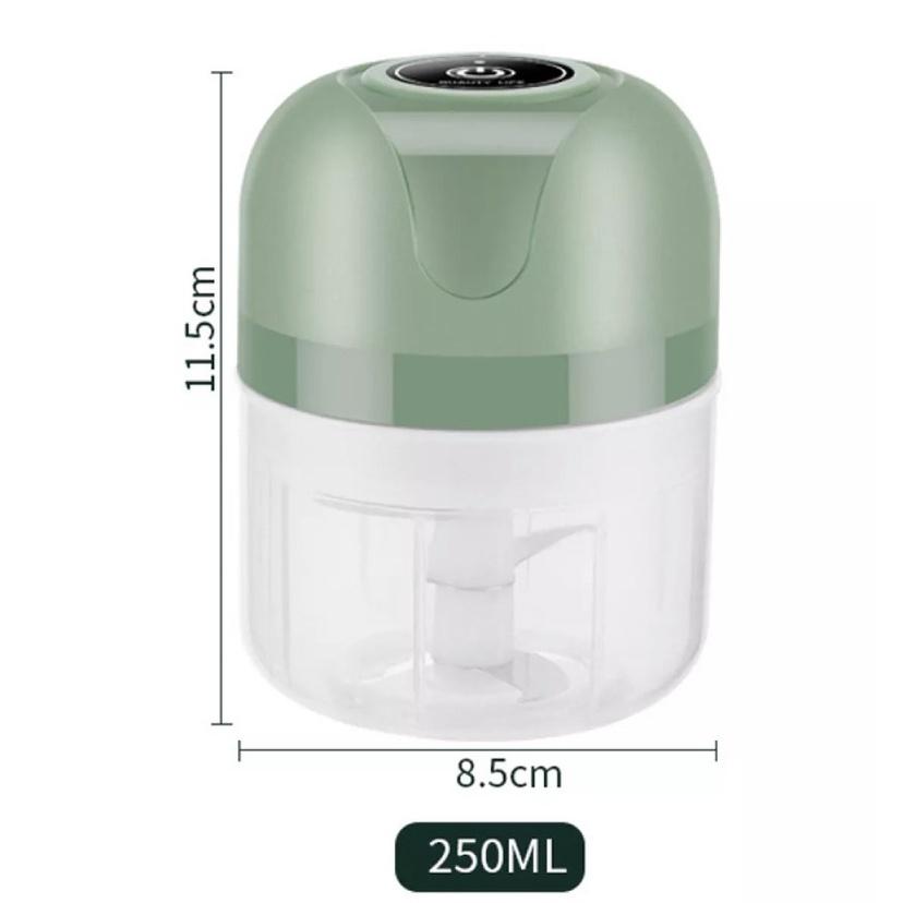 Máy Xay Tỏi Ớt Cầm Tay 250ml Sử Dụng Cổng Sạc USB Siêu Tiện Lợi, Xay Thực Phẩm, Xay Tỏi ớt, Rau Củ.