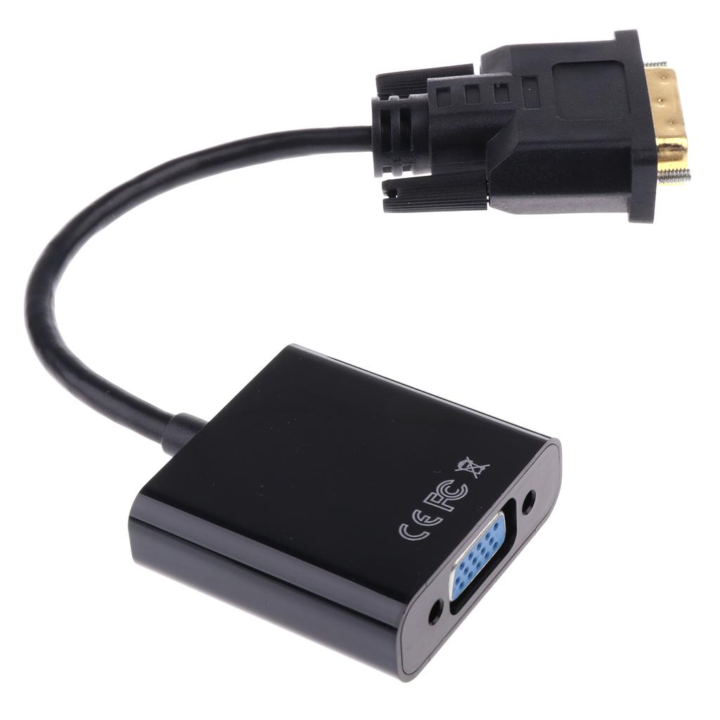 1080p DVI-D 24+1 Pin Male to VGA 15Pin Female Cable Adapter Video Converter