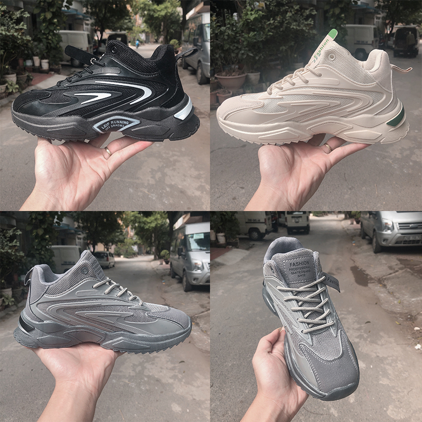 Giày Sneaker Thể Thao Nam Cổ Thấp, Giày Đế Tăng Chiều Cao 5cm Cho Nam Mẫu Mới CN-3033 Thời Trang Buộc Dây Cao Cấp Tặng Kèm Đồng Hồ Nam