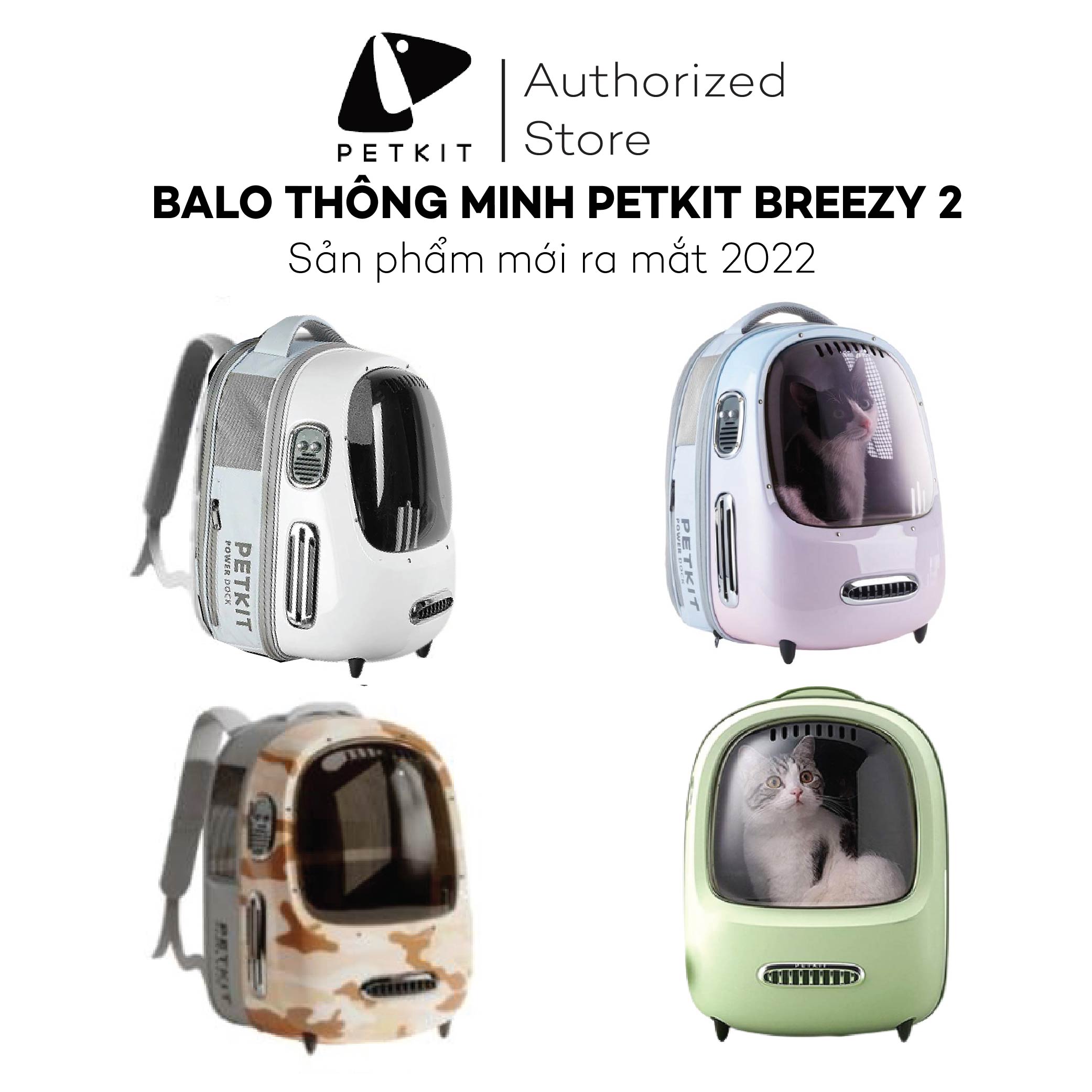 Balo Điều Hòa Thông Minh, Chống Chói Cho Mèo Petkit Breezy ver 2 New 2023