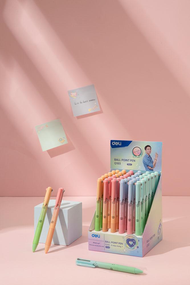 Bút Bi 4 Ngòi 4 Màu Pastel Deli 0.7 mm - Phiên Bản Sơn Tùng M-TP Giới Hạn - Deli Q183 - Mẫu 3
