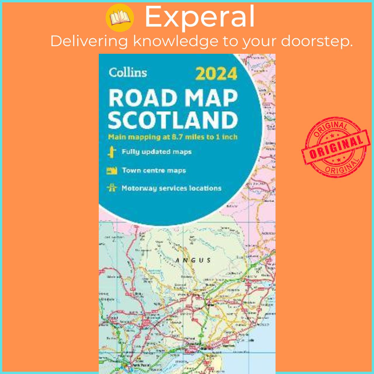 Sách - 2024 Collins Road Map of Scotland : Folded Road Map by Collins Maps