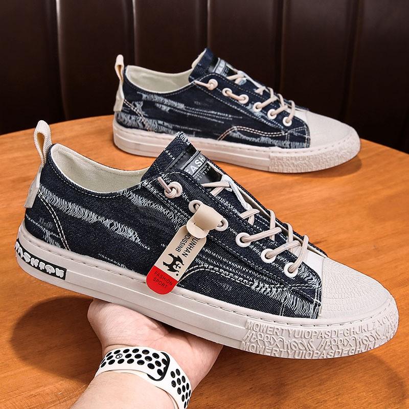 Giày Nam, Giày Sneaker Nam Vải Bò Rách, Đế Khâu Cực HOT 2021