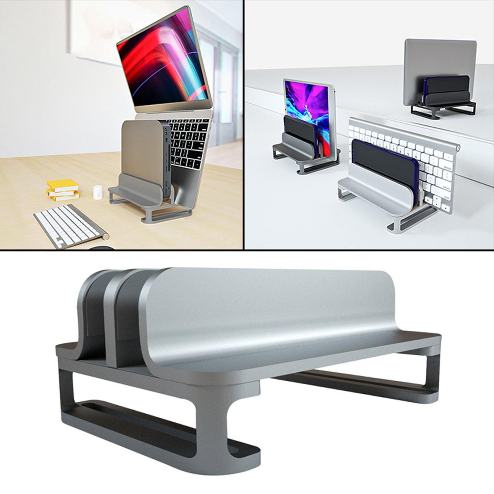 Adjustable Bracket Accessories,2 Slots Modern Compact Holder Organizer, Vertical Laptop Stand PC Cooling Base Notebook Holder for Home Desks Office