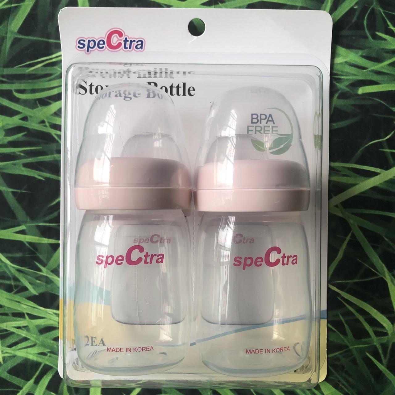 Bộ 02 bình trữ sữa Spectra 160 ml (02 bình/hộp, nhựa PP)